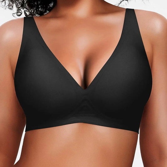 Seamless Wireless Jelly Comfort Plunge Bra